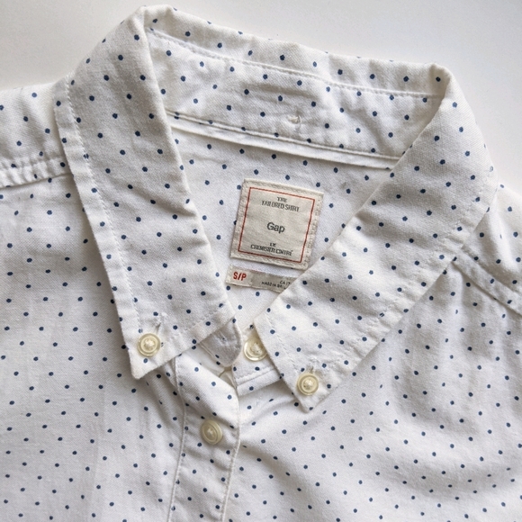 GAP The Tailored Shirt, Polka Dot, S - Picture 2 of 4